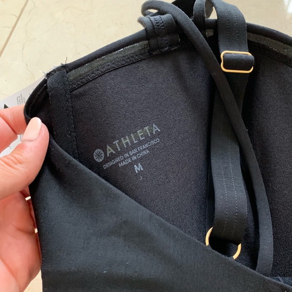 Athleta NWT $118 Aqualuxe Molde Black Bathing Suit - Picture 3 of 4